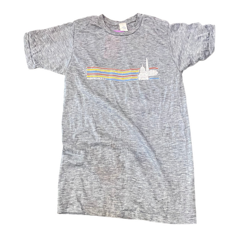 Vintage Washington, D.C. Striped Grey T-Shirt