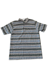 Load image into Gallery viewer, Penguin Club Striped Blue and Green Polo Shirt