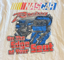 Load image into Gallery viewer, Vintage 2000&#39;s NASCAR &quot;On The Edge of Your Seat&quot; Cream T-Shirt