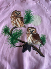 Load image into Gallery viewer, 1989 Pine Owls Light Pink Crewneck