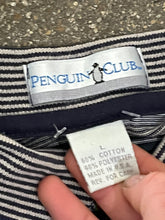 Load image into Gallery viewer, Penguin Club Striped Blue and Green Polo Shirt
