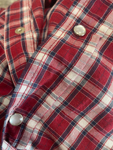 Plains Western Wear Cropped Pearl Snap Button-Up