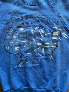Vintage “The First Americans” Map Sweatshirt