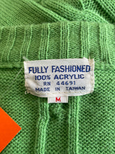 Load image into Gallery viewer, Vintage Femme Green Knit Sweater