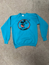 Load image into Gallery viewer, Dead stock teal smoking Mickey crewneck