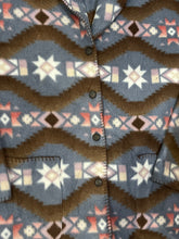 Load image into Gallery viewer, Alfred Dunner Southwestern Patterned Baby Blue Fleece Jacket