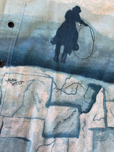 Load image into Gallery viewer, Western Plains Trading Co. Map Print Button-Down