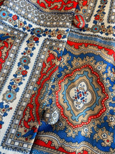 Load image into Gallery viewer, Vintage Sears Doubleknits Printed Button-Down Top