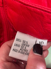 Load image into Gallery viewer, Vintage Cedars Red Leather Chain Skirt