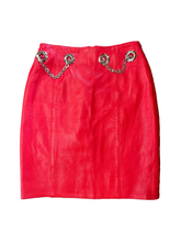 Load image into Gallery viewer, Vintage Cedars Red Leather Chain Skirt