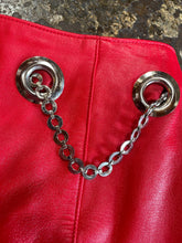 Load image into Gallery viewer, Vintage Cedars Red Leather Chain Skirt