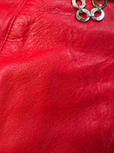 Load image into Gallery viewer, Vintage Cedars Red Leather Chain Skirt