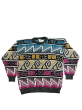 Load image into Gallery viewer, Exchange Unlimited Colorful Patterned Sweater
