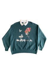 Load image into Gallery viewer, Vintage Autumn Chickadee Granny Sweatshirt