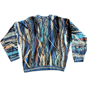 Vintage COOGI 3D Knit Sweater (1990s) Rare Muticolor