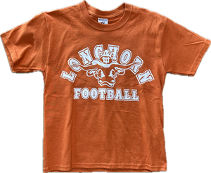 Youth longhorn football tee