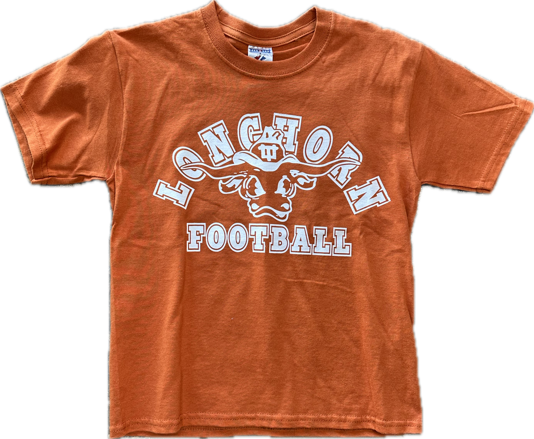 Youth longhorn football tee