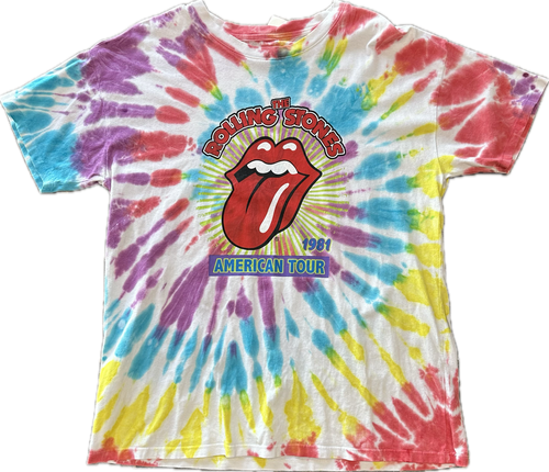 Rolling Stones tie-dye tee￼