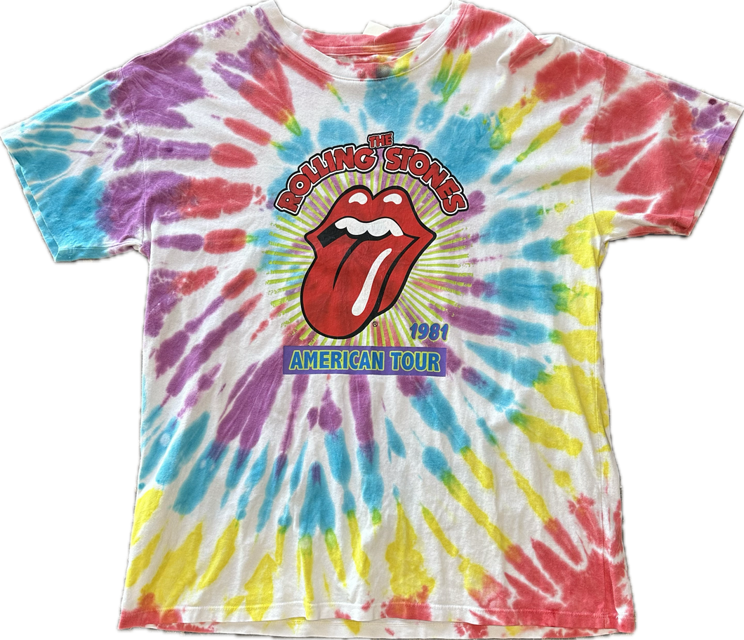 Rolling Stones tie-dye tee￼