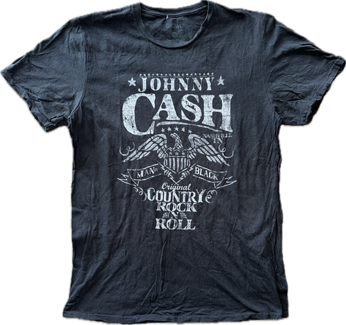 Johnny Cash man in black tee