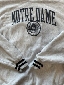 Notre Dame reverse weave crewneck