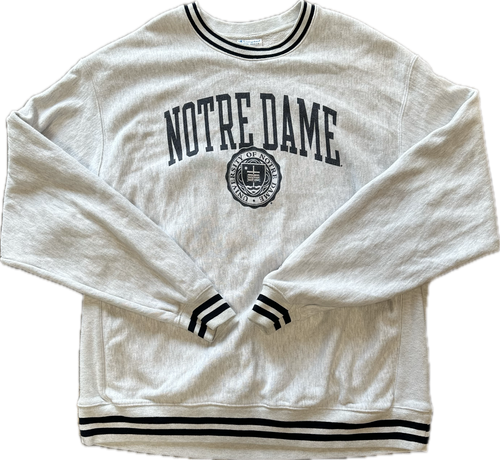 Notre Dame reverse weave crewneck