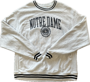 Notre Dame reverse weave crewneck