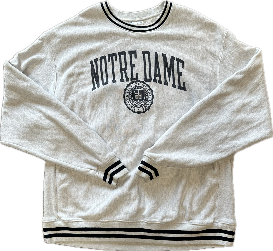 Notre Dame reverse weave crewneck