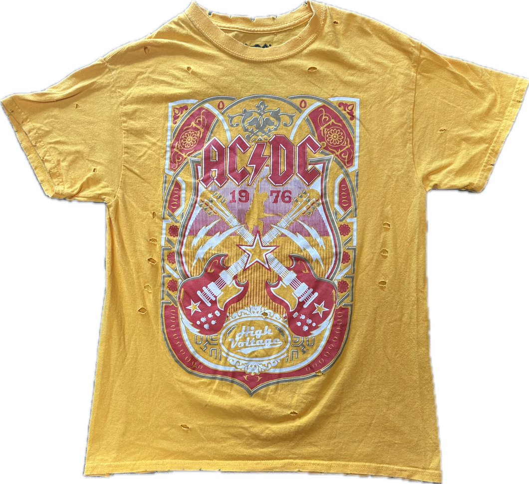 Distressed AC DC Australia tour tee