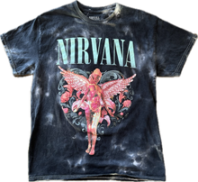 Load image into Gallery viewer, Nirvana black tie-dye tee￼
